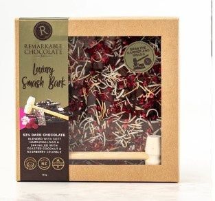 Marshmallow, Toasted Coconut &amp; Raspberry Block Smash Bark