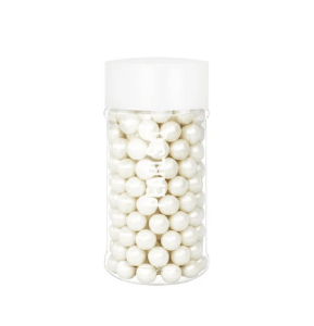 7mm Sugar Pearls - White 80g