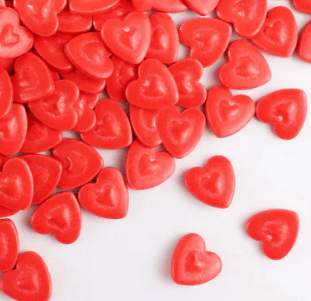 Candy Shapes Jumbo Hearts Red 75g