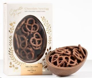 Milk Chocolate Nest Egg with Chocolate Coated Pretzels 140g