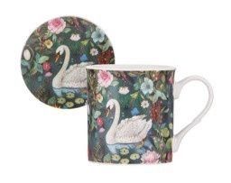 Zen Garden Swan Mug &amp; Coaster Set