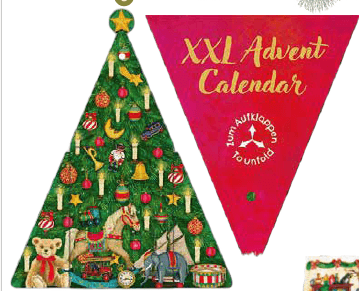 Unfoldable 70cm  Christmas Tree Chocolate Advent  Calendar,  75g