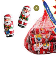 Milk Chocolate Santas with Milk Cream Filling in bag, 85g