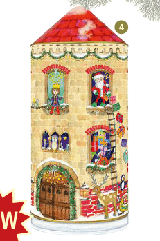 Tin Tower Music Box filled with chocolate and candy 143g