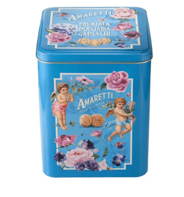 Gadeschi Amaretti Biscuits in Blue Flowers Tin 400g
