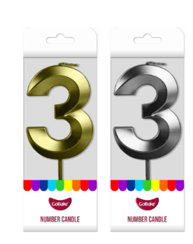 Number 3 Candle