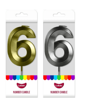 Number 6 Candle