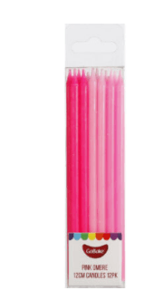 Tall Pink Ombre Candles 12cm