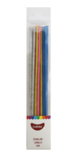 Sparkling Rainbow Candles 18cm