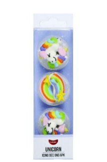 Icing Decorations Unicorn 6pk