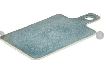 Stoneware Rectangular Paddle/Serving Platter Teal