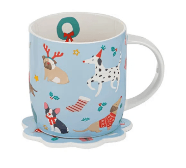 Festive Fun Mug &amp; Coaster Set, Pawsome