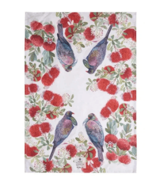 Native Birds of NZ Kereru Kitchen Towel
