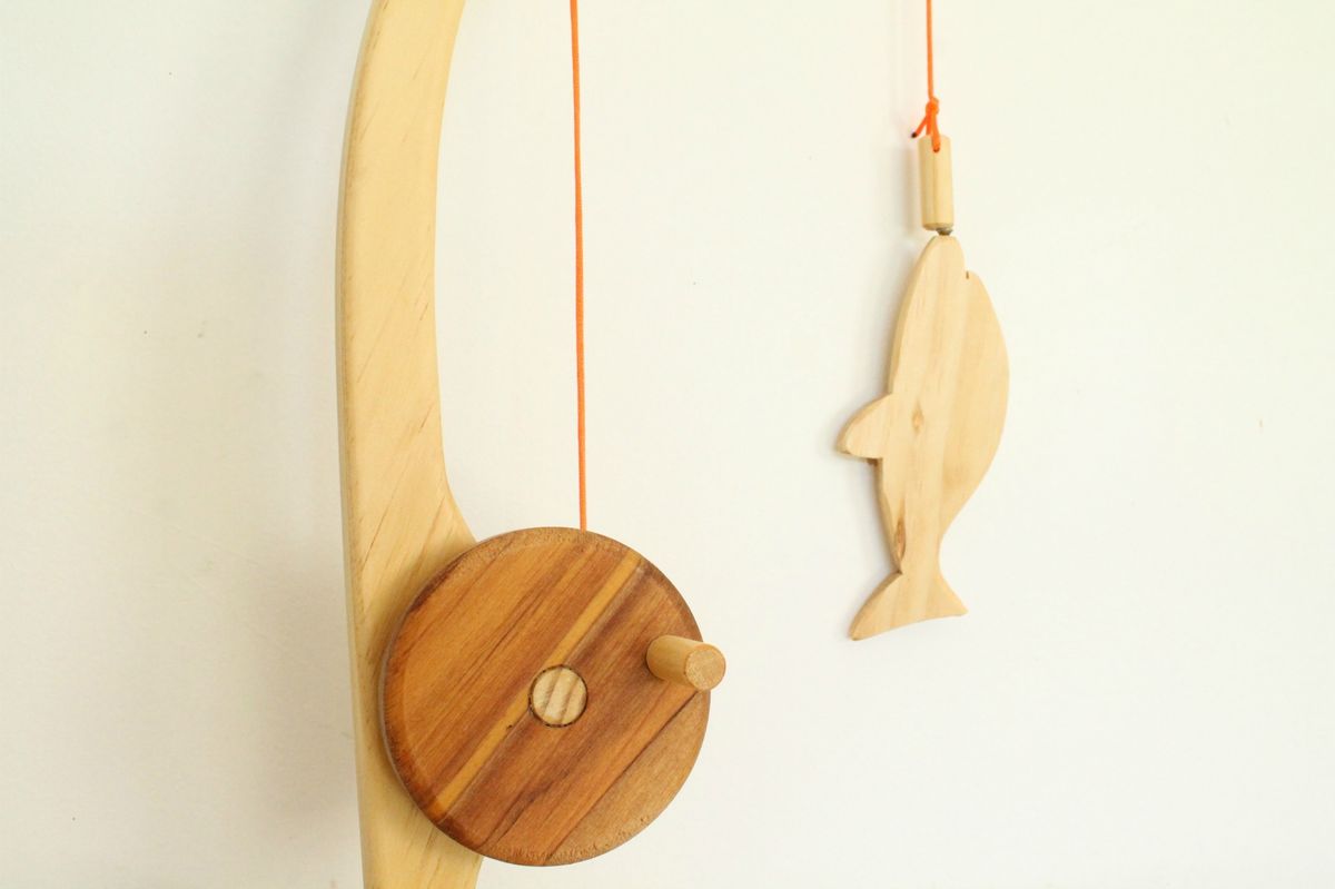 Wooden Fishing Pole Toy