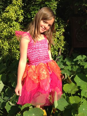 Hot Pink &amp; Orange Princess Dress