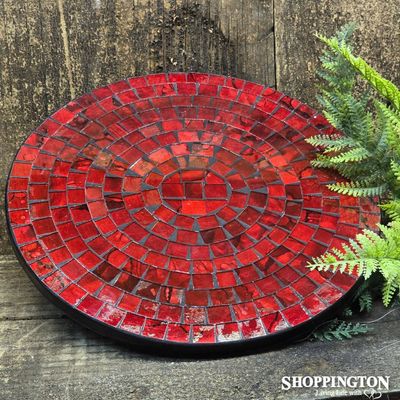 Mosaic Placemat Round 30cm / Red