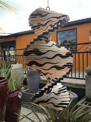 Wind Chime - Solid Wood Wind Mobile - Optical Illusion