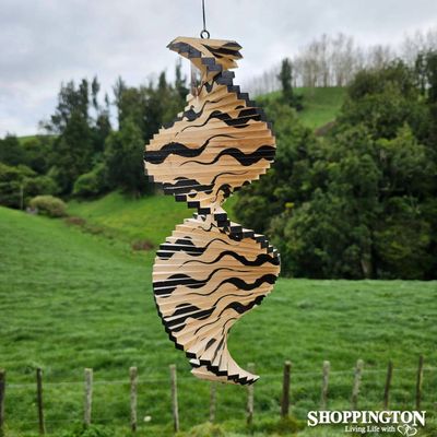 Wind Chime - Solid Wood Wind Mobile - Optical Illusion