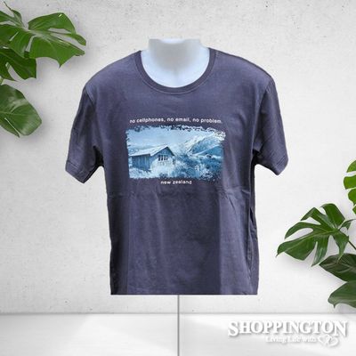 NZ Made Clothing - No cellphones, No email, No problems - T-Shirt