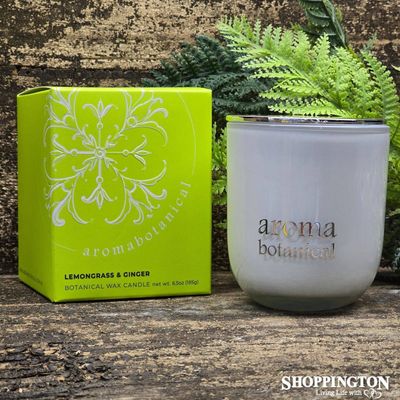 Aromabotanical Soy Wax Candle 185grams / Lemongrass and Ginger