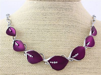 Purple Lilies Necklace