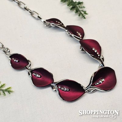 Purple Lilies Necklace