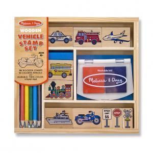 Vehicle Wooden Stamp Set