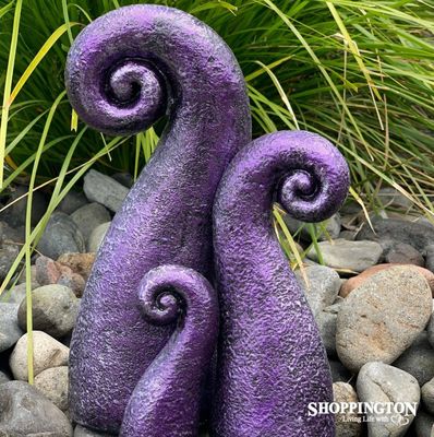 Pottery Koru (Set of 3) / Purple