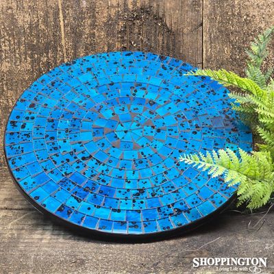 Mosaic Placemat Round 30cm / Turquoise