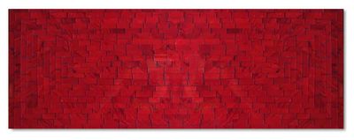 Mosaic Table Runner 80 x 30cm / Red