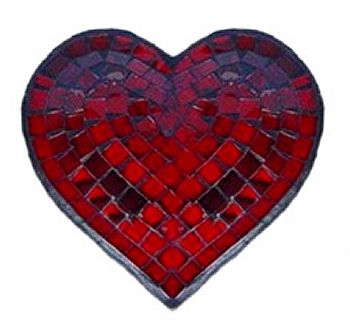 z Mosaic Heart / Red / 16cm