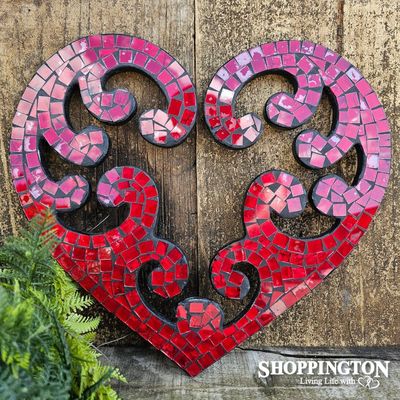 z Mosaic Koru Heart / Red