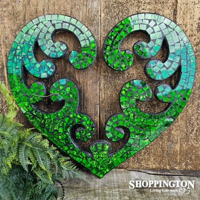 z Mosaic Koru Heart / Green