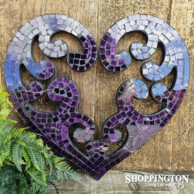 z Mosaic Koru Heart / Purple