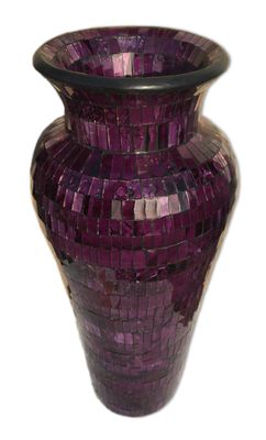 z 60cm Mosaic Vase with Mosaic Inner / Purple