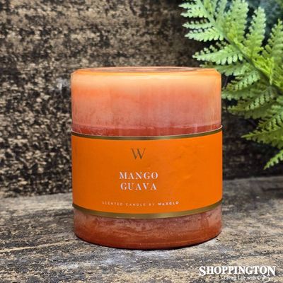 W Scented Candle 7.5cm x 7.5cm - Mango Guava