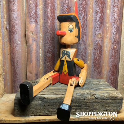 Pinocchio Sitting Rustic / 30cm