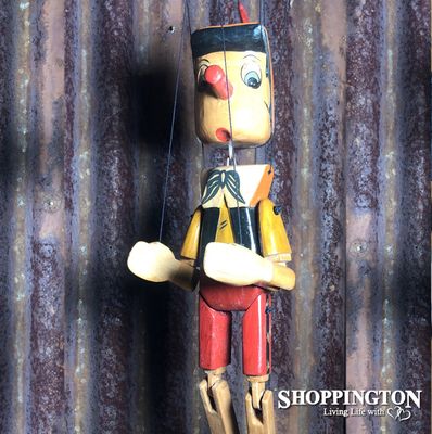 Rustic Pinocchio on String / 50cm