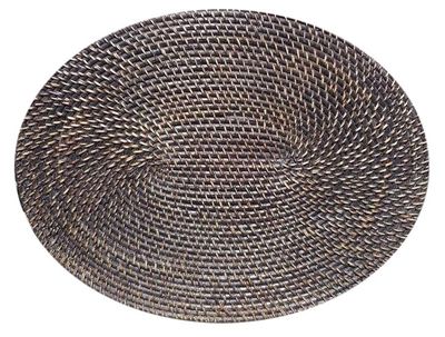 Rattan Cane Placemat - Dark - Oval