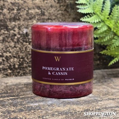 W Scented Candle 7cm x 7.5cm - Pomegranate &amp; Cassis