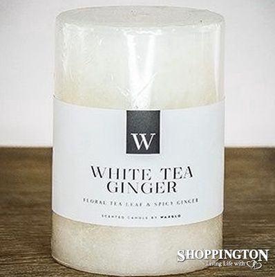 W Scented Candle 7cm x 7.5cm - White Tea Ginger