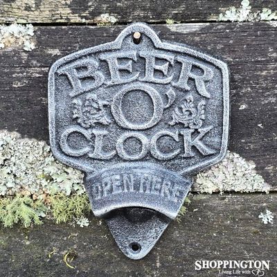 Cast Iron Beer O Clock Bottle Opener