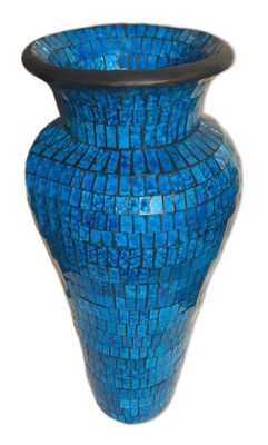 60cm Mosaic Vase with Mosaic inner / New Blue