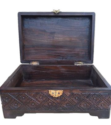 Jewellery Box - Carved Wooden Jewellery Box - 30cm x 20cm