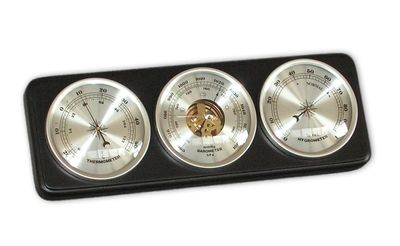 Black Barometer/Hygometer/Thermometer