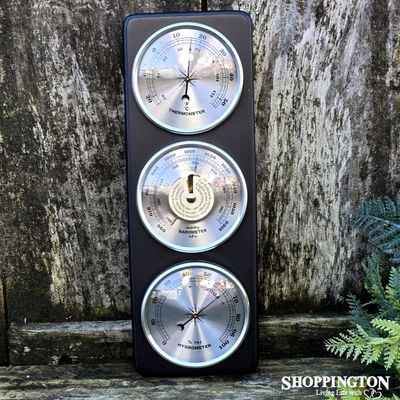 Black Barometer/Hygometer/Thermometer