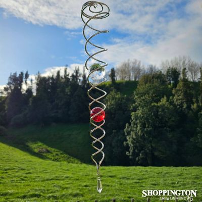 Wind Chime - Crystal Spinner / Red &amp; Clear