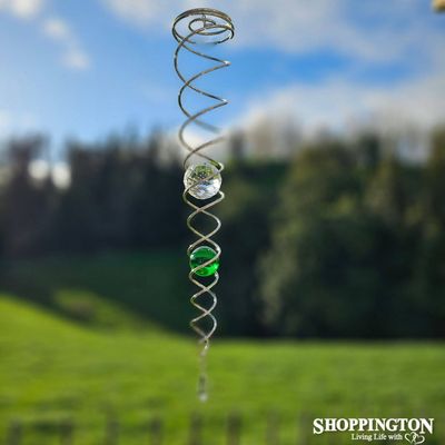 Wind Chime - Crystal Spinner / Green &amp; Clear