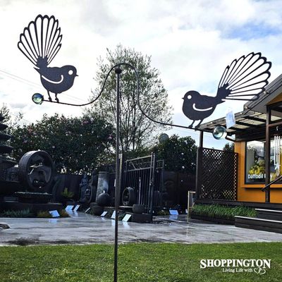 Garden Ornament - Balancing Metal Garden Art / Fantails