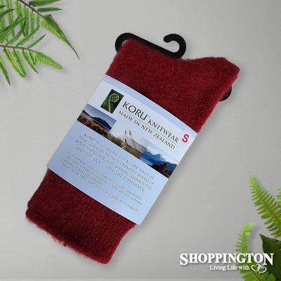 Possum Merino - Dress Socks / Red